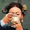 yingluo drinking tea